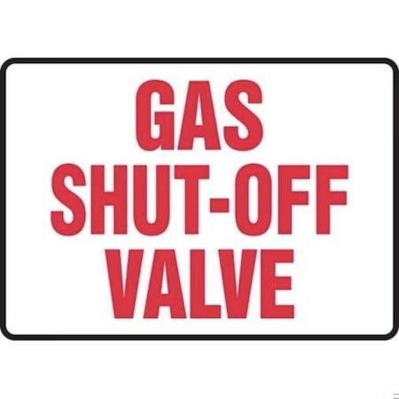 Accuform SAFETY SIGN GAS SHUT OFF VALVE 10 in  X MCHL592VS